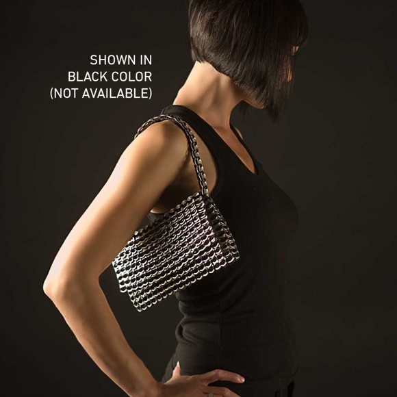 Escama Studio Francisca Flap Shoulder Pop Tab Bag (Olive Green) - Picture 7 of 8